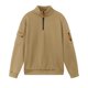 thumbnail image 1 of pstuiky camisas de manga larga para hombre, Sudadera con capucha de trabajo para hombre, color liso, manga larga, cuello alto, cremallera de un cuarto tops de invierno para hombre l, 1 of 5