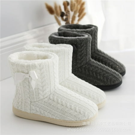 

Beechoice Women s and Men s Fluffy Bootie Slipper Sock with Memory Foam House Shoes
