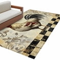 thumbnail image 6 of Vintage Rooster Area Rug 3x5 Washable Rug Non Slip Retro Plaid Animals Watercolor Large Area Rug Indoor Floor Carpet for Entryway Bedroom Kitchen Living Room Home Office Dining Room Nursery, 6 of 8
