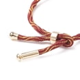 thumbnail image 3 of 20pcs Couple Wave Pattern Nylon Round Cord Silder Bracelet with Brass Clasp for Women Cadmium Free & Lead Free Mixed color Inner Diameter: 2-1/2inch(6.25~6.3cm), 3 of 4
