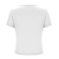 thumbnail image 5 of jtjvou Womens Crop Cleavage Tops Y2k Short Sleeve Shirts Summer Going Out Outfits Deep V Neck Basic Tees Streetwear White M, 5 of 7