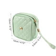 thumbnail image 2 of 1 Pc Bolsa de Maquillaje Floral para Mujeres para Vacaciones, Camping, Viajes de Negocios, Baño, Cuero PU Verde, 2 of 4