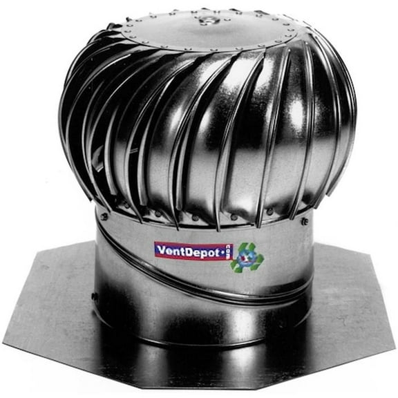 Extractores Eolicos VentDepot GalvoTurbo 12 Base Lámina Galvanizada MXGLT-001