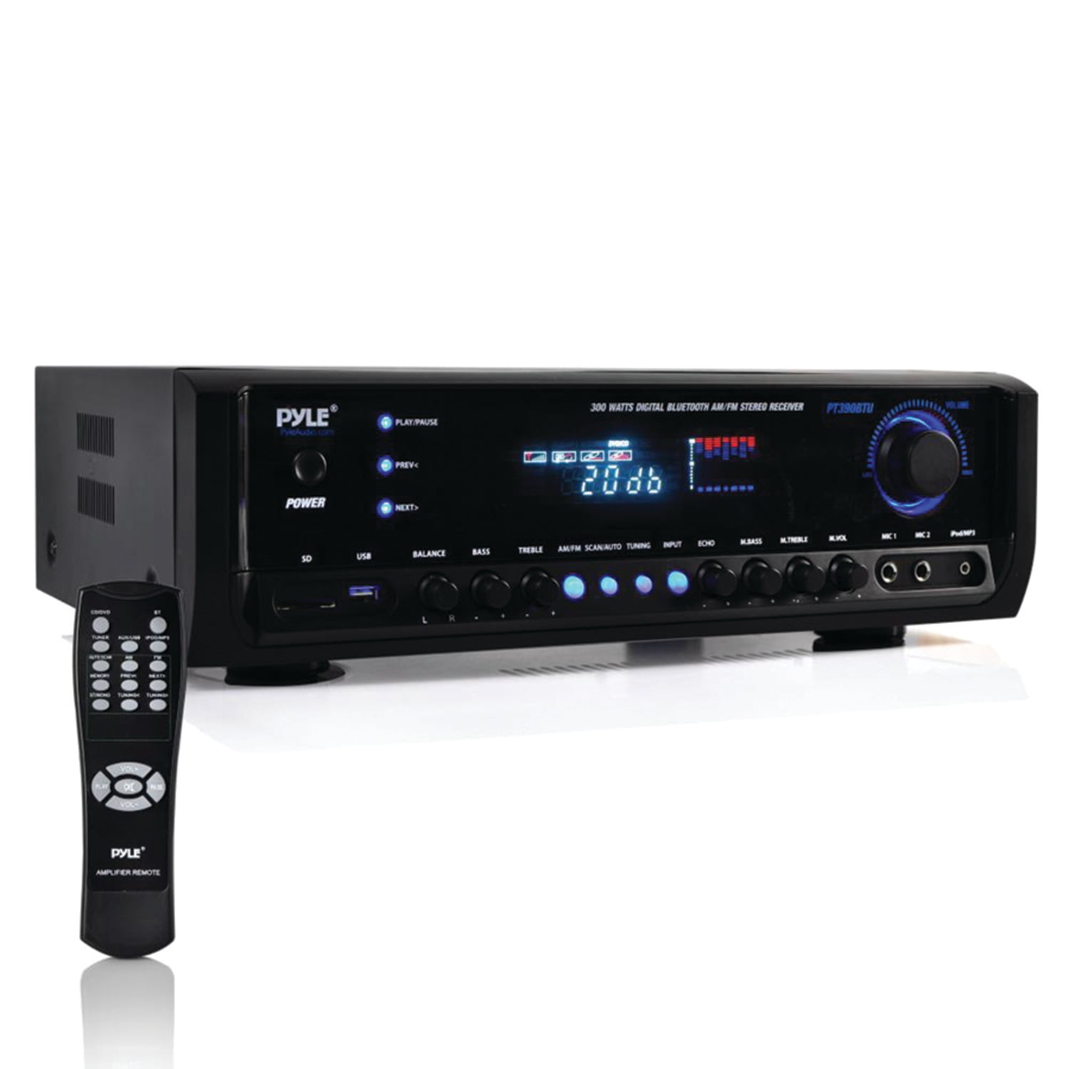 Sound Around Pyle Bluetooth Digital Home Theater Stereo Receiver Aux Input, 