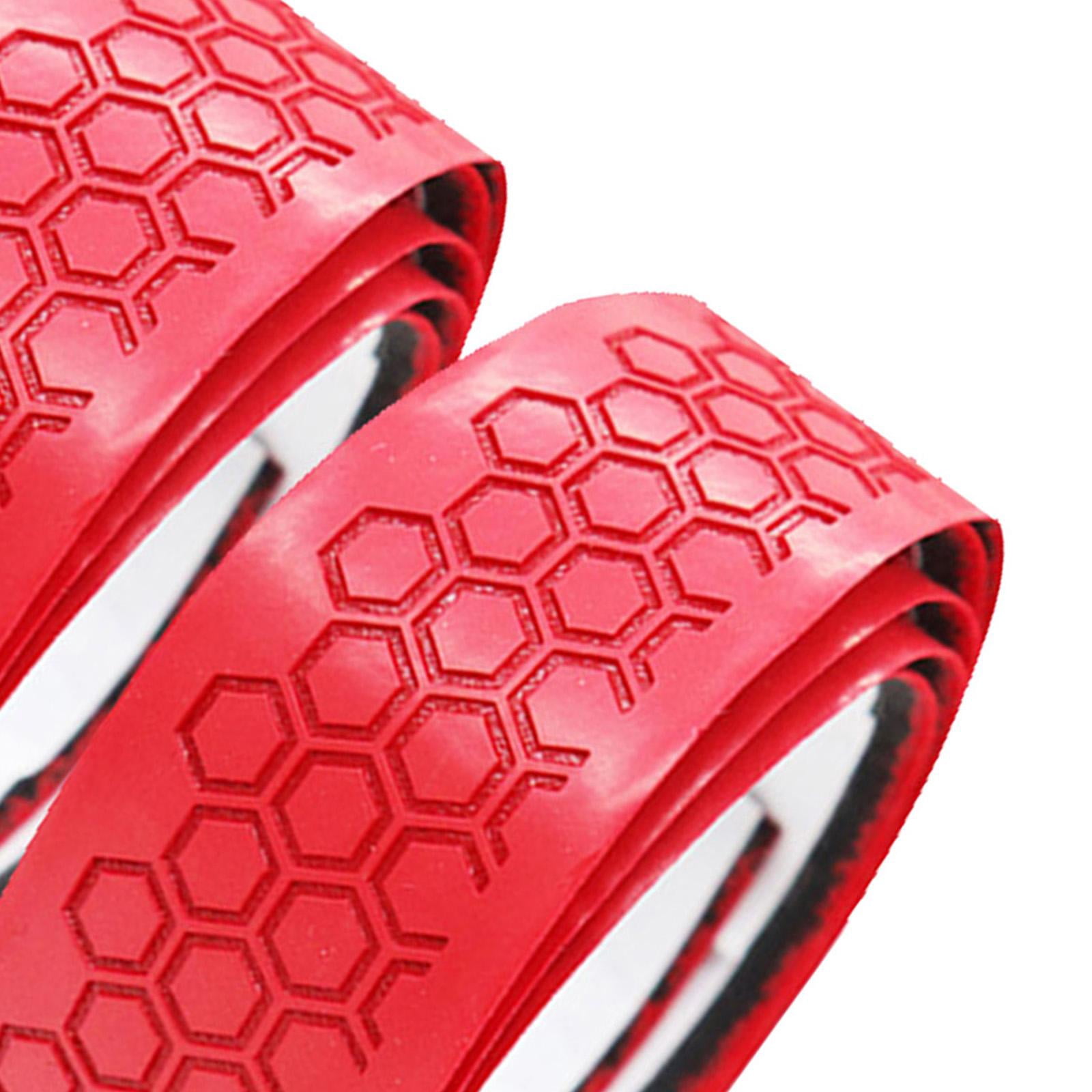QccHieUs 4 Pieces Golf Club Grip Wrapping Tapes PU Leather Regripping Solution Golf Club Red and Black