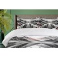 thumbnail image 3 of Ambesonne Lake Duvet Cover Set, Cherry Blossoms and Mountains, Calking, Grey and Blush, 3 of 6