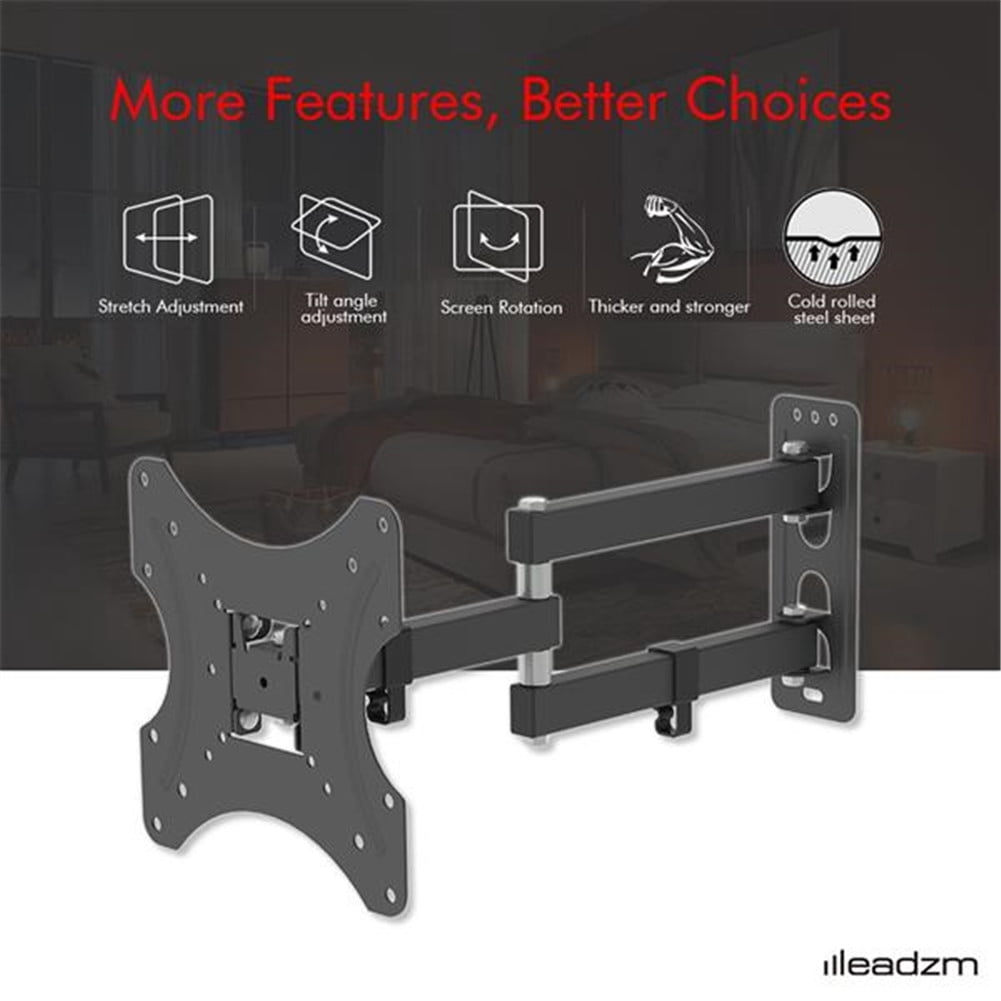 1 Set 26-55 Inches Tv Stand Tmx200 Bearing 30kg Maximum Vesa 200x200 Height Adjustable Rotation 180-degree With Horizontal Level