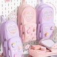 thumbnail image 4 of Meiiso Canvas Makeup Pencil Case with Storage Pocket - Cherry Design for Art Supplies & Stàtí○ñér'y Organization, Small Gadget Bag Organizer Random of Highlighters (Cherry ), 4 of 4
