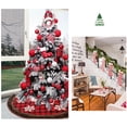 thumbnail image 6 of Christmas Tree Skirt , Snowflake Pattern Burlap Buffalo Plaid Tree Skirt Large Christmas Tree Skirt 48 Inch, 6 of 8