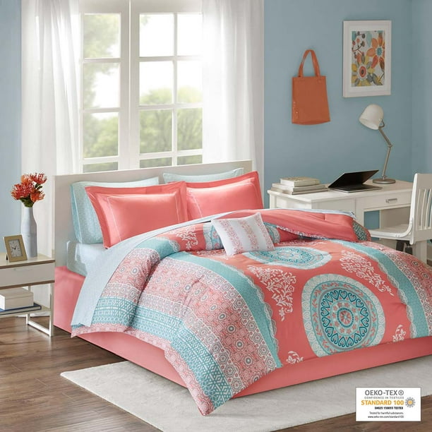 Home Essence Apartment Woven Blaire Bed, Pink Bed In A Bag Queen Comforter Sets