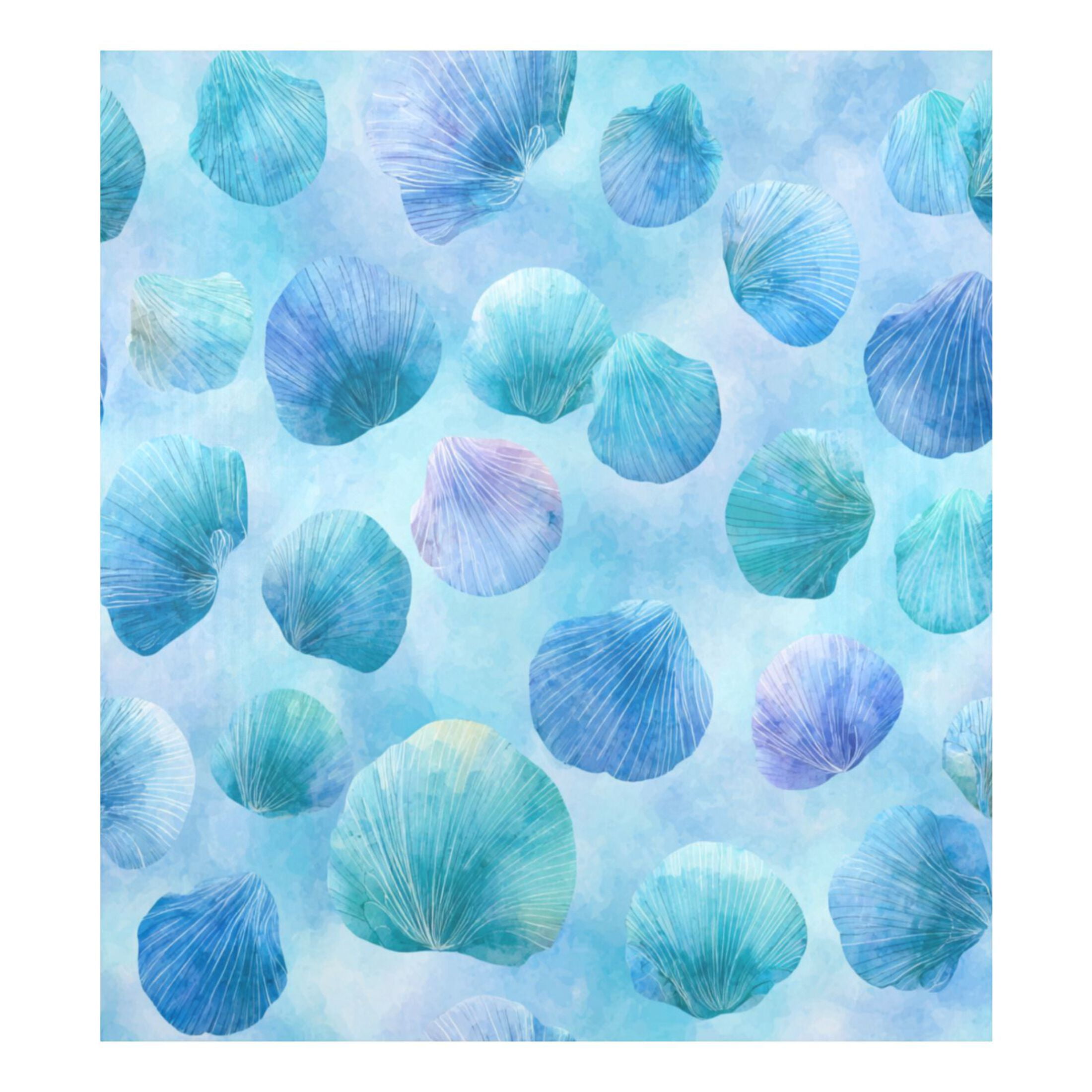 Dishwasher Magnetic Refrigerator Magnet Cover Sticker Home Decorative 23"x26" Watercolor Seashells Pattern