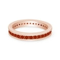 thumbnail image 3 of AFFY Round Shape Simulated Citrine Full Eternity Band Ring In 14K Rose Gold Over Sterling Silver, Ring Size-7, 3 of 6