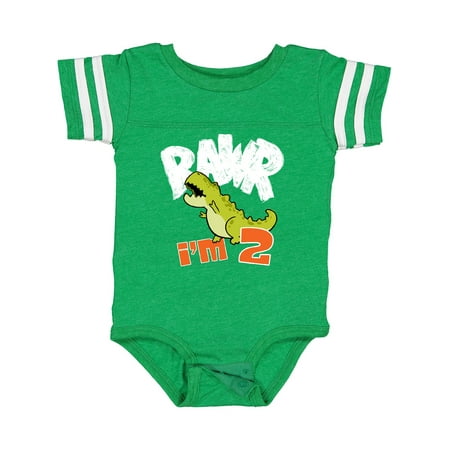 

Inktastic RAWR I m 2! Baby Tyranosaurus Rex Gift Baby Boy or Baby Girl Bodysuit