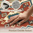 thumbnail image 6 of ODIKA Zigzag Border Motif Stripe Motifs Aztec Southwestern Stepped Playful Expressive Foldable Easy Care for King Size Bedroom, Master Suite, Under Bed, 6 of 7