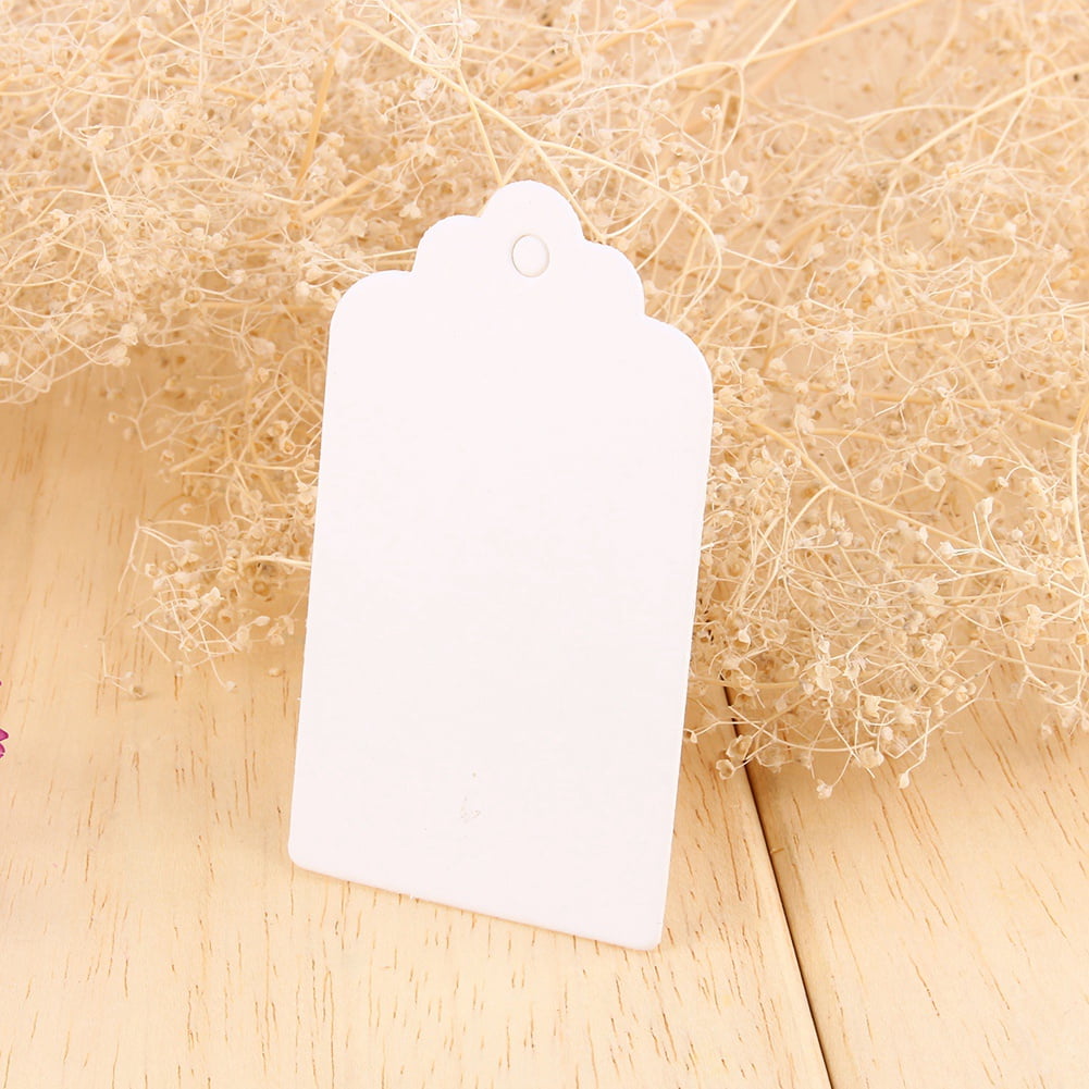 100X  Blank Cards Kraft Paper Tags Wedding Party Label Price Gift Cards 