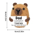 thumbnail image 2 of Mini Capybara Valentines Day for Adults Teens Easter Basket Stuffers for Men Women Birthday Gift for Coworker Friend Positive Crochet Animal Emotional Capybara Support, 2 of 2