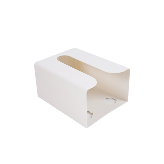 Billuyoard Dispensador de papel higiénico Sala de estar Dormitorio Cocina Baño Papeles montados en la pared Titular de pañuelos Ahorro de Almacenamiento y organización del hogar Blanco