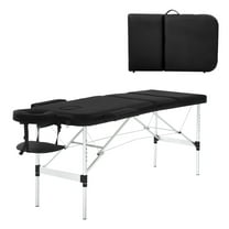 LINJH Massage Table Portable Massage Bed Aluminium 3 Folding Lash Bed Spa Bed Table
