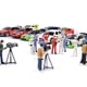 thumbnail image 2 of 1/64 Pintado Race Car Diorama Modelo Azul Rojo Accesorio, 2 of 6