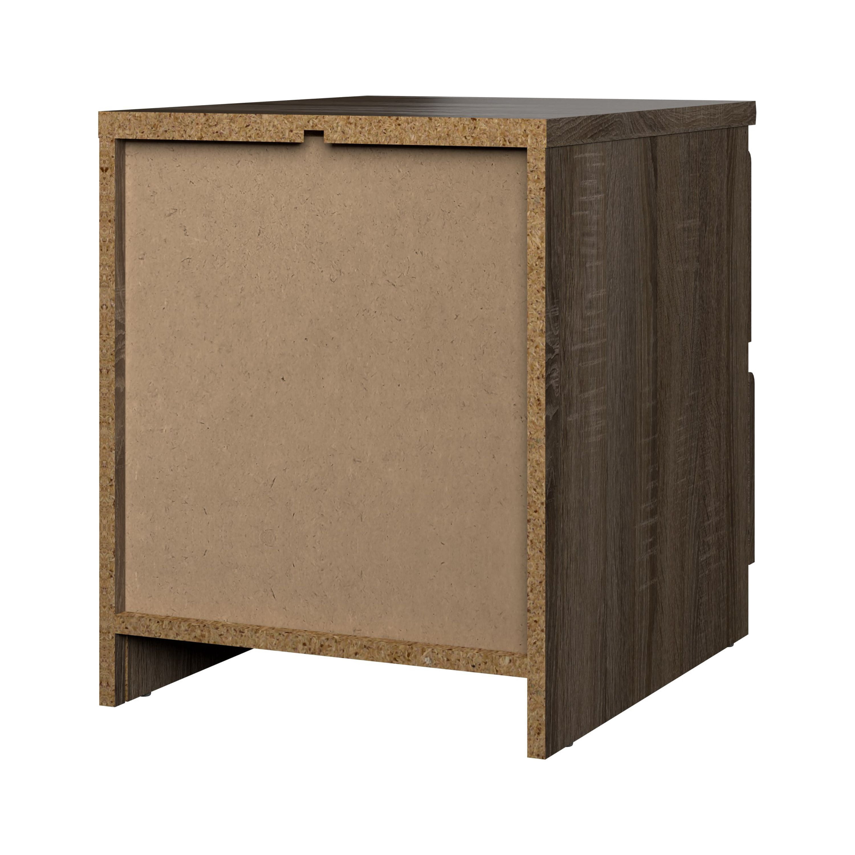 Tvilum Scottsdale 2 Drawer Bedroom Nightstand for Adults, Truffle Oak