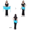 thumbnail image 2 of 12 Color WASIT80CM/WIDTH32CM/LENGTH180CM 3 Layer Tassel Belly Dance Hip Scarf Wast Belt Waist Scarf Skirt,One Size,Rose, 2 of 4