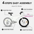 thumbnail image 2 of imerelez 20 Inch Kids Mountain Bike for Boys & Girls Ages 6-12 - 7-Speed Steel Frame, Dual Disc Brakes, 20x1.75" All-Terrain Tires, 4 Color Options,White, 2 of 12