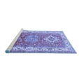thumbnail image 2 of Ahgly Company Machine Washable Indoor Rectangle Geometric Blue Traditional Area Rugs, 2' x 5', 2 of 4