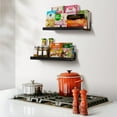thumbnail image 6 of Floating Shelves, Sindcom Home Wood Shelf Wall Mounted, Set of 5, Multiple Sizes, Black, 6 of 8