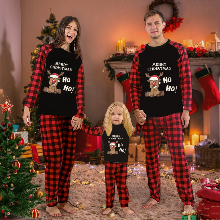 HRAPDA Matching Christmas Pjs for Family,Funny Long Sleeve