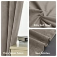thumbnail image 6 of XWZO Velvet Curtains 96 Inches Long - Room Darkening Energy Efficient Grommet Window Curtain Panels for Living Room/Farmhouse/Patio Door with Tiebacks, W52 x L96, Taupe, Set of 2, 6 of 11