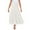 White, variant on LBECLEY Plaid Skirt for Girls Women's Summer Elastic High Waist Boho Maxi Skirt Casual Drawstring A Line Long Skirt Suede Skirts for Women Plus Army Green M