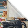 thumbnail image 3 of Ambesonne Cats Kitchen Curtains, Delicate Kittens and Ice Cream, 55"x45", Multicolor Orange Green, 3 of 3