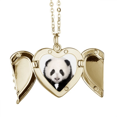 thumbnail image 1 of Collar colgante en forma de melocotón con alas Unbranded ojos de oso panda, 1 of 3