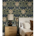 thumbnail image 2 of NextWall Dark Blue & Terra Cotta Hydrangea Floral Peel and Stick Wallpaper - 20.9 in. W x 18 ft. L Roll, 2 of 9