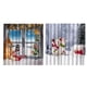 thumbnail image 1 of de 4 cortinas navideñas, telón de fondo de navideña con estampado de clásico de navideño, cortinas para ventana, 1 of 9