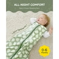 thumbnail image 7 of Baby Sleep Sack 0-6 Months, 100% Organic Cotton Wearable Blanket for Babies, 2-Way Zipper TOG 0.5 Lightweight Breathable Baby Sleeping Bag, 4 Sizes-S Leaf＆Green, 7 of 7