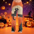 thumbnail image 6 of Halloween Womens Flannel Pajama Pants Cute Patterned Jogger Cinch Bottom Casual Wide Leg Sweat Pants with Pockets, 6 of 6