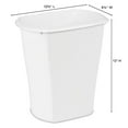 thumbnail image 2 of Sterilite 11.4 Liter Rectangular White Wastebasket, 2 of 3