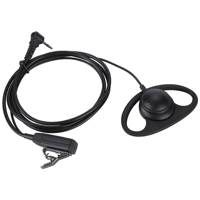 Auricular tipo D con conector de 2,5 mm, auriculares con gancho para la oreja de seguridad para radios Motorola con botón PTT