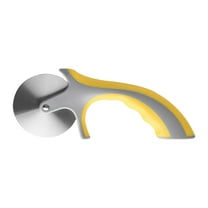 GOOHOCHY 1Pc Stainless Steel Cutter Plastic Handle Pizza Cutter Pizza Supply (Yellow)