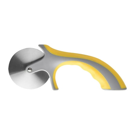 GOOHOCHY 1Pc Stainless Steel Cutter Plastic Handle Pizza Cutter Pizza Supply (Yellow)