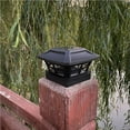 thumbnail image 4 of Billuyoard Lámpara de cabeza de columna solar Sin cableado Luz de cerca solar Luz de tapa de poste impermeable con interruptor de tres engranajes para Iluminación y accesorios Billuyoard HA018871-00, 4 of 6