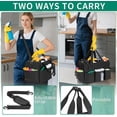 thumbnail image 6 of Wearable Cleaning Caddy Bag for Cleaning Supplies, Large Capacity Cleaning Organizer Tote Bag Kitchen Cleaning Supplies Storage Bag for Cleaners Housekeepers (Black), 6 of 7