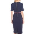 thumbnail image 2 of Maggy London Athletic Striped Short Sleeve Stretch Crepe Dress, 2 of 2