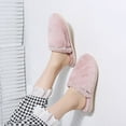 thumbnail image 7 of HNMKIU Elegant Women's Cozy Home Slippers Warm Flat Scuff with Rhinestone Detail for Autumn Winter Relaxation Z01_Pink,6.5, 7 of 7