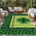 thumbnail image 2 of Happy St. Patrick's Day Outdoor Rug for Patio/Deck/Porch, Non-Slip Large Area Rug 3 x 5 Ft, Spring Lucky Grass Watercolor Indoor Outdoor Rugs Washable Area Rugs, Reversible Camping Rug Carpet Runner, 2 of 8