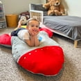 thumbnail image 3 of Fluffy Floor Cushion Blast Off Rocket Ship Inflatable Floor Pillow, Kids' Soft and Cozy Floor Seat, Colorful Room Décor for Bedroom or Playroom, Boys & Girls Ages 3+, 3 of 5