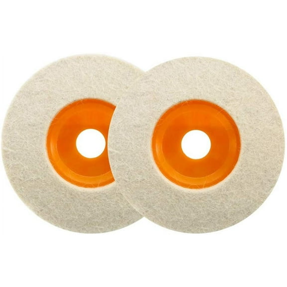 Haobase 2 PCS 4' 100mm Wool Buffing Angle Grinders Wheel Felt Polishing Disc
