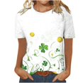 thumbnail image 2 of Puntoco Liquidación de camisetas cortas para mujer, camiseta de manga corta con cuello redondo y estampado informal a la moda para mujer, camiseta de manga corta con cuello redondo, 2 of 5