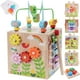 thumbnail image 1 of Juguete Montessori de madera Activity Cube KMTJT para más de 12 meses con juego, 1 of 7